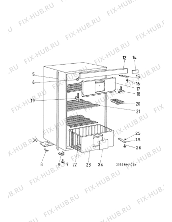 Взрыв-схема холодильника Electrolux QT56W - Схема узла C10 Cabinet